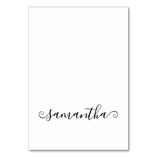 Korte Curly Swash Handtekening Naam Plaats Kaarten (Voorkant)
