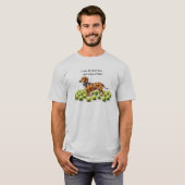 Korte Dachshond Humor T-shirt (Voorkant volledig)
