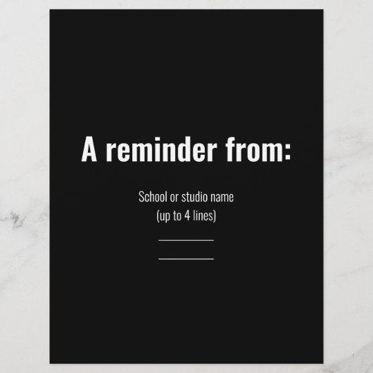 Korte danstraining - NIET! Flyer (Achterkant)