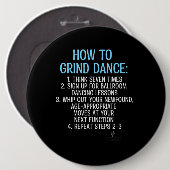 Korte danstraining - NIET! Ronde Button 6,0 Cm (Voorkant /achterkant)