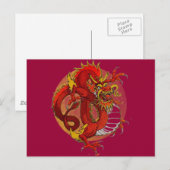 KORTE DESIGN! — DRAGON ART BRIEFKAART (Voorkant / Achterkant)