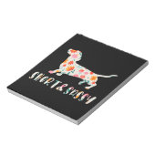 Korte en Sassy Dachshund bloemenhond Notitieblok (Linkerzijde)