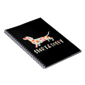 Korte en Sassy Dachshund bloemenhond Notitieboek (Rechterzijde)