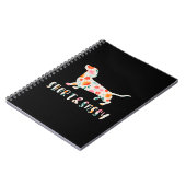 Korte en Sassy Dachshund bloemenhond Notitieboek (Linkerzijde)