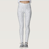 Korte en witte damesgrils leggings (Voorkant)