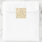 Korte Franse rivieren Vierkante Sticker (Tas)
