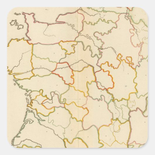Korte Franse rivieren Vierkante Sticker (Voorkant)