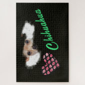 Korte gehakte Chihuahua Eyes Solid Color Legpuzzel (Verticaal)