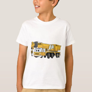 Korte gele Cartoon kraan T-shirt
