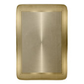 Korte gepolijst metalen achtergrond badmat (Voorkant Verticaal)