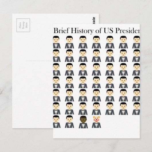 Korte geschiedenis van Amerikaanse Presidenten Briefkaart (Voorkant / Achterkant)