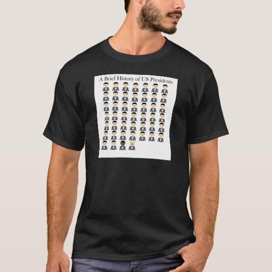 Korte geschiedenis van Amerikaanse Presidenten T-shirt (Voorkant)