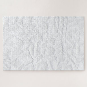 Korte grap op wit papier legpuzzel