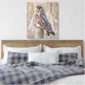 Korte hagel met woeste hengel canvas afdruk (Insitu (Slaapkamer))