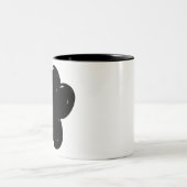 Korte handtekening afdrukken tweekleurige koffiemok (Center)