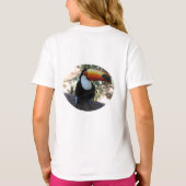 Korte hoes van meisjes Raglan T-Shirt, wit/zwart T-shirt (Achterkant)