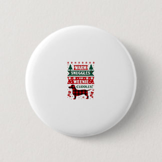 Korte Hond Kerst Pyjama Shirt Schattig Weiner Leli Ronde Button 5,7 Cm