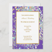 KORTE HOT PAARSE HOLOGRAFISCHE SPOT INVITATIE KAART (Voorkant)