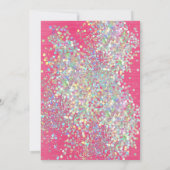 KORTE HOT PINK TEXTURED HOLOGRAPHIC SPOT KAART (Achterkant)