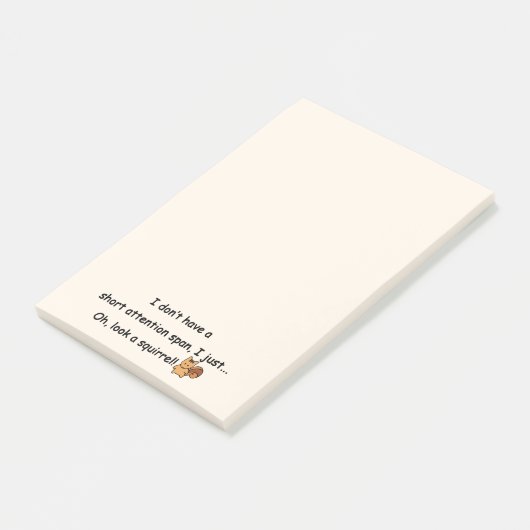 Korte Humor van de Spaaneekhoorn Post-it® Notes (Schuin)