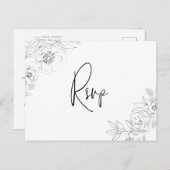 Korte illustratie van flessen RSVP Uitnodiging Briefkaart (Voorkant / Achterkant)