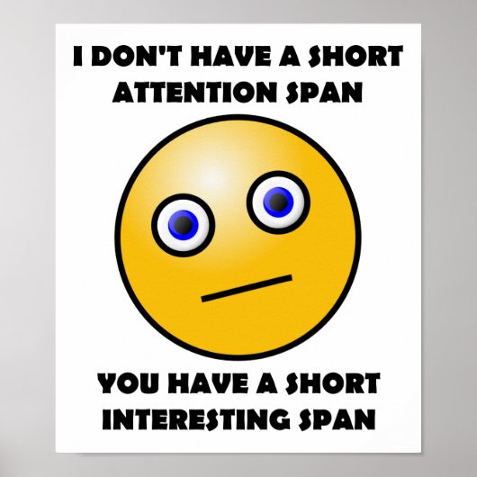 Korte Interessante Span Grappige Poster (Voorkant)