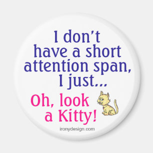 Korte Kat Humor Magneet