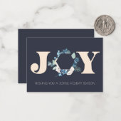 Korte kerst met de botanische kerst notitiekaartje (Voorkant / Achterkant in situ)