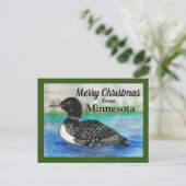 Korte kerst van de natiestaten in Minnesota Briefkaart (Staand voorkant)