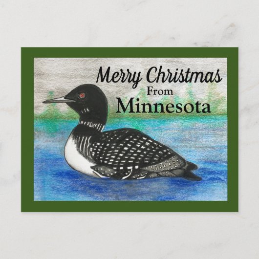 Korte kerst van de natiestaten in Minnesota Briefkaart (Voorkant)