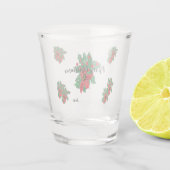 Korte kerstbril shot glas (Achterkant)