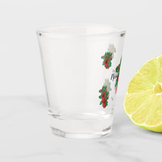 Korte kerstbril shot glas (Links)
