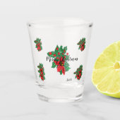 Korte kerstbril shot glas (Voorkant)