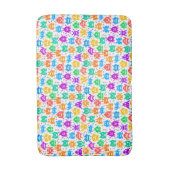 Korte kleurrijke pixelmonsters badmat (Voorkant Verticaal)