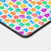 Korte kleurrijke pixelmonsters bureaumat (Hoek)