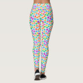 Korte kleurrijke pixelmonsters leggings (Achterkant)