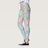 Korte kleurrijke pixelmonsters leggings (Links)