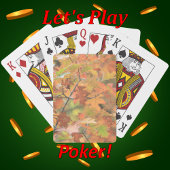 Korte kleurrijke val springt pokerkaarten