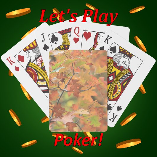 Korte kleurrijke val springt pokerkaarten