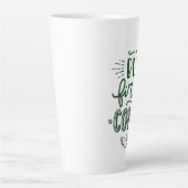 Korte koffieprijsopgave — groene kalligrafie latte mok (Voorkant)