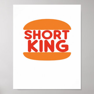 Korte Koning Grappig Minimaal Design Poster