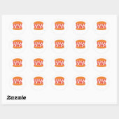 Korte Koning Grappig Minimaal Design Ronde Sticker (Vel)