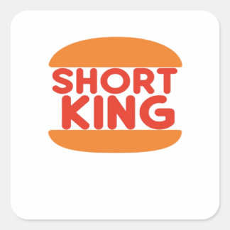 Korte Koning Grappig Minimaal Design Vierkante Sticker
