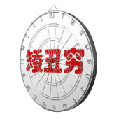 Korte, lelijke 矮 丑 Chinese Hanzi MEME Dartbord (Voorkant Rechts)