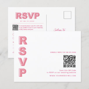 Korte lijn Vet Type RSVP Barcode Enclosure Briefka Briefkaart