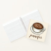 Korte Lover Cup Latte Tan Brown, gepersonaliseerd Notitieboek (Binnen)