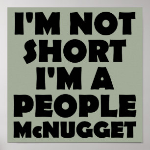 Korte Mensen Nugget Grappig Bord Poster
