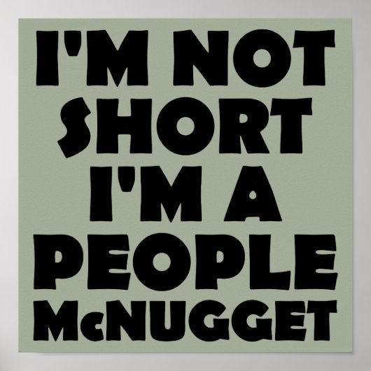 Korte Mensen Nugget Grappig Bord Poster (Voorkant)