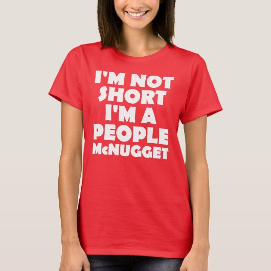 Korte Mensen Nugget Grappige T-Shirt (Voorkant)