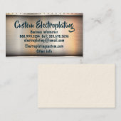 Korte metalen elektroplaat visitekaartje (Voorkant / Achterkant)